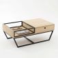Bàn Sofa 110x60cm Plywood Venner Brich kết hợp khung sắt sơn tĩnh điện TT68380
