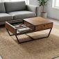Bàn Sofa 110x60cm Plywood Venner Brich kết hợp khung sắt sơn tĩnh điện TT68380