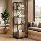 Kệ trang trí 5 tầng 60x45x160cm gỗ cao su khung sắt sơn tĩnh điện KS68381