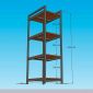 Kệ trang trí 4 tầng 40x60x140cm gỗ cao su khung sắt sơn tĩnh điện KTT68097
