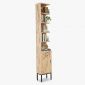 Kệ góc tường 45x27x255cm gỗ cao su chân sắt sơn tĩnh điện KGT68064