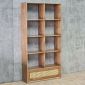 Kệ sách 91x40x180cm gỗ cao su cửa lưới mây KS68378