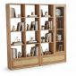 Kệ sách 182x40x180cm gỗ cao su cửa lưới mây KS68380
