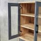 Tủ trang trí 60x40x150cm gỗ cao su chân sắt KTT68096