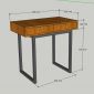 Bàn làm việc 80x45cm gỗ cao su BD68198