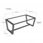 Chân bàn sắt 180x100cm sơn tĩnh điện CHB68127
