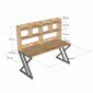 Bàn học kết hợp kệ sách 160x70x150cm gỗ cao su chân hệ XConcept FD68096