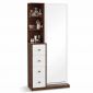 Tủ kệ lưu trữ đồ trang điểm 80x35x170cm gỗ cao su GNG016