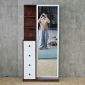 Tủ kệ lưu trữ đồ trang điểm 80x35x170cm gỗ cao su GNG016
