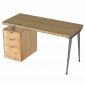 Bàn làm việc gác tủ 140x60cm gỗ thông chân sắt hệ CONE HBCO089