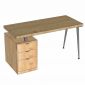 Bàn làm việc gác tủ 140x60cm gỗ thông chân sắt hệ CONE HBCO089