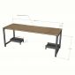 Bàn làm việc ZDesk 200x70x75cm gỗ cao su hệ URA HBUR014