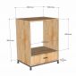 Kệ để máy rửa chén 63x50x85cm gỗ cao su KB68111