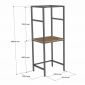 Kệ máy giặt máy sấy 71x62x186cm gỗ cao su khung sắt KMG68038