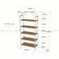 Kệ trang trí HOME-SHELF 80x34x180cm gỗ plywood khung sắt KTB68112