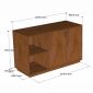 Kệ pantry ILLOIS phòng bếp 120x50x75cm gỗ cao su KTB68285