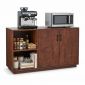 Kệ pantry ILLOIS phòng bếp 120x50x75cm gỗ cao su KTB68285