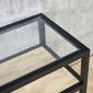 Kệ trang trí 80x60x75cm gỗ cao su chân sắt KTT68101