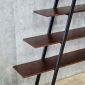 Kệ sách trang trí A2-SHELF gỗ cao su khung sắt KTT68107