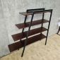 Kệ sách trang trí A2-SHELF gỗ cao su khung sắt KTT68107