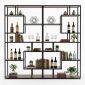 Kệ trang trí phòng khách đôi CENSOUR 200x30x200cm gỗ plywiood khung sắt KTT68108