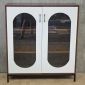 Tủ trang trí phòng khách 100x35x110cm gỗ cao su khung sắt KTT68109