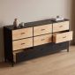 Tủ để đồ nhiều ngăn kéo 180x40x90cm gỗ cao su chân sắt KTT68110