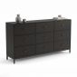 Tủ để đồ nhiều ngăn kéo 180x40x90cm gỗ cao su chân sắt KTT68110