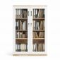 Tủ hồ sơ 3 tầng cửa kính có khóa 80x40x120cm gỗ cao su THS68015