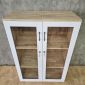 Tủ hồ sơ 3 tầng cửa kính có khóa 80x40x120cm gỗ cao su THS68015