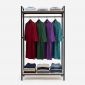 Kệ treo quần áo CHUNL 100x50x180cm gỗ cao su khung sắt TQA68109
