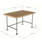 Bàn làm việc gỗ thông chân sắt ống nước tiện ren 120x80cm - HBON015