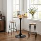 Bàn bar tròn đk 80cm gỗ cao su chân sắt BB048