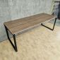 Bàn giám đốc 210x81cm gỗ plywood chân sắt BGD68091