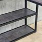 Bàn góc L liền kệ 120x100cm gỗ cao su CD68053