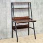 Bàn học mini kết hợp kệ sách 80x60x145cm gỗ cao su chân sắt FD68042