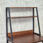 Bàn học mini kết hợp kệ sách 80x60x145cm gỗ cao su chân sắt FD68042