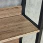 Bàn học UBAN kết hợp kệ sách 150x60x140cm gỗ plywood chân sắt FD68097