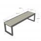 Ghế băng dài 140x40x45cm gỗ nhựa chân sắt GBD088
