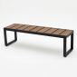 Ghế băng dài 140x40x45cm gỗ nhựa chân sắt GBD088