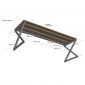 Bàn làm việc 220x70cm gỗ plywood chân sắt hệ XConcept - HBXC077