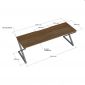 Bàn làm việc 220x70cm gỗ plywood chân sắt hệ XConcept - HBXC077