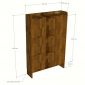Tủ kệ giày dép cửa lật áp tường 110x20x100cm gỗ cao su KG68136