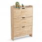 Tủ kệ giày dép cửa lật áp tường 110x27x100cm gỗ cao su KG68136