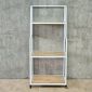 Kệ máy in di động 65x55x140cm gỗ cao su khung sắt KMI68013