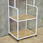 Kệ máy in di động 65x55x140cm gỗ cao su khung sắt KMI68013