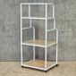 Kệ máy in di động 65x55x140cm gỗ cao su khung sắt KMI68013