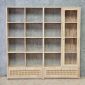 Kệ sách 182x30x180cm gỗ cao su cửa lưới mây KS68380