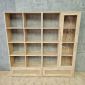 Kệ sách 182x30x180cm gỗ cao su cửa lưới mây KS68380