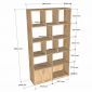 Kệ sách 5 tầng 100x30x180cm gỗ cao su KS68384